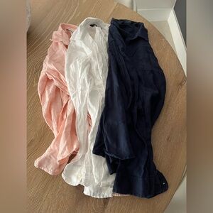 3 linen long sleeve button down shirt for boys size 12